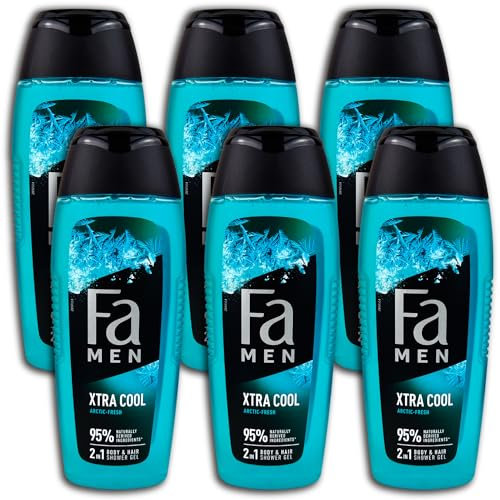 6 er Pack FA MEN Duschgel Xtra Cool XXL 6 x 400 ml (2400ml)