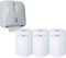 DSTOCK60 - Lot de 6 rouleaux essuie-mains continu autocut - Pure ouate de cellulose - Bobines de papier pour distributeur Autocut