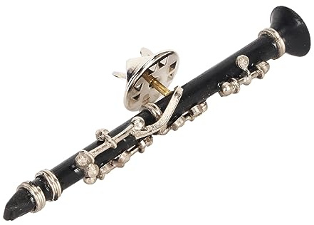 Wnvivi Spilla Oboe Spilla, Spilla Strumento Musicale in Metallo Simulato con Custodia, Spilla Mini Flauto per Donna, Uomo