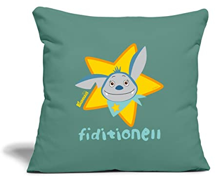 Spreadshirt KiKA-Baumhaus Mit Fidi Fiditionell Kissenbezug 45 x 45 cm, One Size, Tanngrün