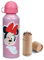 OM SUPPLIES Borraccia sportiva in alluminio con personaggi di Minnie, 520 ml, per vacanze, ritorno a scuola, per bambini, include 12 pezzi di mezza taglia (Minnie)