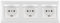 BSEED Schuko Steckdose 3 Fach mit wasserdichter Abdeckung, Unterputz Steckdose mit Steckklemme, 3er Steckdose Unterputz 16Amp, PC Rahmen Dreifachsteckdose, Schutzkontakt Wandsteckdose Weiß - 223 mm