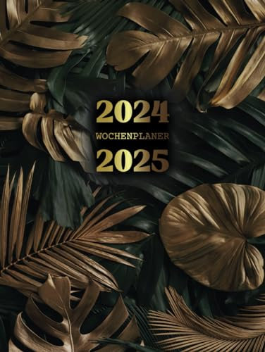 Wochenplaner 2024 2025: 1 Woche, 2 Seiten, Terminplaner Vertikal mit Uhrzeit von September bis August