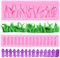RFGHAC Lot de 2 moules en silicone pour décoration de gâteaux en pâte à sucre, pâte à sucre, pâte à sucre, pâte à sucre, pâte à sucre, pâte à sucre, ZB140CK