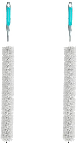 Beldray COMBO-8937A Deep Clean Radiator Brush – Set of 2, Flexible Cleaning, Reach Up To 60cm, Behind Radiators, High Ceilings, Blinds & Tricky Spots, Durable Bristles, Ergonomic Rubber Grip Handle