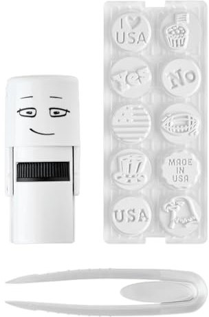 Colop Little NIO Stempel mit 10 Blöcken, USA Thema, Grau, 12-teiliges Set (USA)