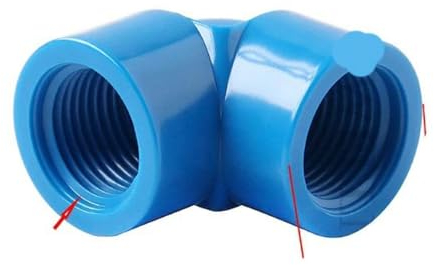 2~20 Stück 1/2 3/4 1 Zoll PVC-Rohr Innengewinde Anschlussstück Kunststoff PVC gerades Winkelstück T-Stück Aquarium Fischtank Adapter-1 Zoll Winkelstück-20 Stück