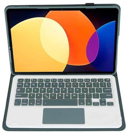 Annadue Funda de Teclado para Teclado para Mi Pad 5/5 Pro, Cubierta Delgada con Soporte y Teclado Bluetooth Inalámbrico Desmontable Magnético para Mi Pad 5/5 Pro (Verde