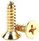M2 M3 M3.5 M4 M5 Viti dorate autofilettanti piatte a testa svasata in ottone puro 20 pezzi, 20 pezzi, M5x40mm