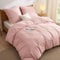 BEDSURE Parure de lit 3 pièces 220 x 240 cm - 1 housse de couette 240 x 220 cm et 2 taies d'oreiller 80 x 80 cm - Certifié Öko-Tex - En microfibre de polyester - Rose - Avec fermeture éclair