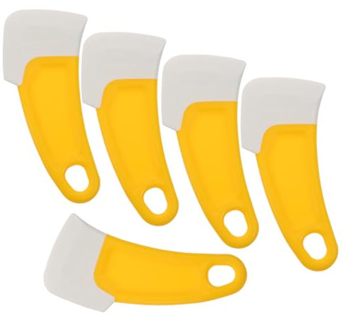 Amosfun 5pièces Grattoirs Multifonctions Silicone Pour Poêles Nettoyants Résistants à Huile Sans Rayures Légers Et Compacts Suspension Accessoires Pratiques Pour Cuisine