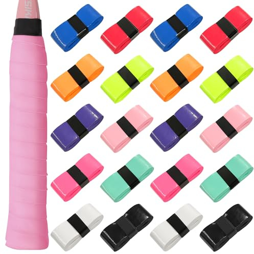 XIPEGPA 20 PCS Tennis Racket Grip Tape Badminton Racket Grip Tape for Tennis Badminton Squash Rackets