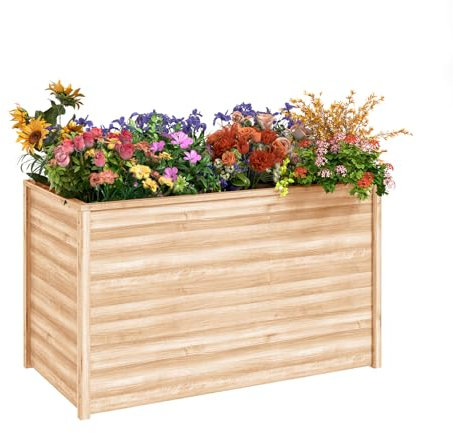 UDPATIO Hochbeet Holz für Garten 128x65x80cm Holzhochbeet zum Bepflanzen von Gemüse & Kräutern Pflanzbeet Pflanzkasten Gemüsebeet für Balkon