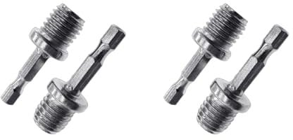 2 Pcs/Set M14 Hexagon Connecting Rod Adapter Drill Chuck 1/4 Connecting Rod Stainless Steel Parts 1/4 M14 Hexagon Connecting Rod Adapter 2 Pcs Stainless Steel Drill Chuck Parts