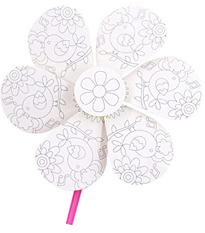 DRESSOOS 1 Satz 10St Kinder malen Spielzeug Windmühlenspielzeug Windräder für den Garten Party Windräder Miniatur-Gartendekoration DIY Malspielzeug unvollendete Windmühle Papierwindmühle