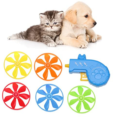 BESPORTBLE Juguetes para Gato Interactivo Lanzador De Platillos Voladores para Perseguir y Hacer Ejercicio