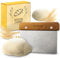 KRUSTENZAUBER Teigschneider aus Edelstahl 18 cm mit Holzgriff Teigspachtel zum Brotbacken - Langlebiger Dough Scraper zum Teilen & Formen von Teig für sauberes Arbeiten in der Küche