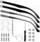 Heclia Glasses Arms Replacement Legs Replacement 2 Pairs with Eyeglasses Fix Adjustment Accessories with Temple Anti-Slip Silicone Tips Eyewear Repair Kit With Screws Washers Screwdrivers Nose Pads