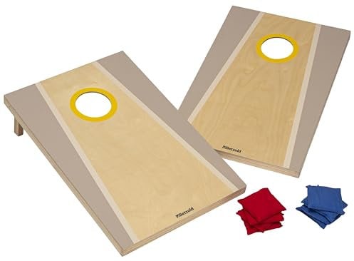 Betzold - Cornhole-Spielset – Wurfspiel für Kinder & Erwachsene, 2 Bretter, 8 Sandsäcke