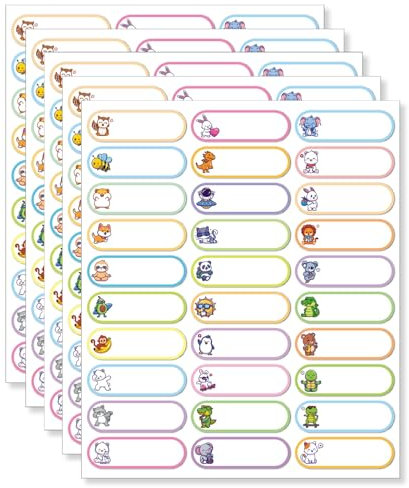 SANTUO 150PCS Personalised Name Stickers for Kids School Clothes Stationery Water Bottle Lunch Boxes Items Waterproof Name Labels Stickers for Daycare Supplies