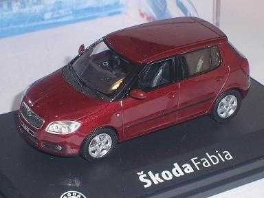 Generisch Skod. Fabia ii 2 2007 5 TÜrer Red Flamenco Rot Metallic 143ab008j 1/43 Abrex Modellauto Modell Auto
