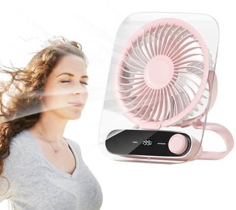 Table Fan - Handheld Personal Cooling Desktop Fan,Portable Wall Mount Air Cooler, Rechargeable 199 Speeds Cool Gadgets for Women Men Kids Desktop Accessories Bedroom