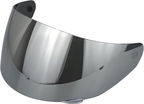 Yofab Visiera Casco Moto per LS2 FF351/FF364/FF384/FF802 FF352, Visiera del Motociclo della Lente, Sostituzione della Visiera della Lente del Casco del Parabrezza del Motociclo,B Silver