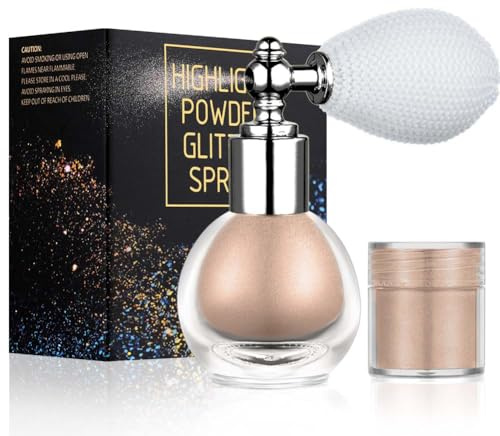 ALIIP Glitzer Spray, Glitzerspray für Haare und Kleidung Make Up Glitzer, Face Body Glitter für Halloween Karnevals Party, Glow Face Körper Sparkle Powder,007