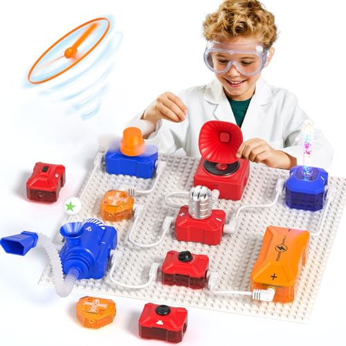 Elektronik Baukasten Kinder Elektro Experimentierkasten ab 8 9 10 11 12 Jahre,260+ Experimente für Kinder,Elektrobaukasten Elektronik Bausatz Geschenk für Jungen Mädchen ab 8 Jahre