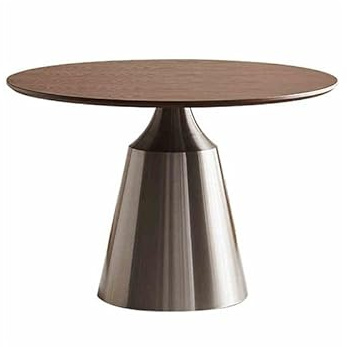 BASXDRFXZ Moderner Küchentisch Holz Esstisch Runde Retro Nussbaum Farbe Kleine Haushalts Nordic(120cm)