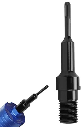 Adapter 1 1/4 UNC auf SDS Plus für Diamantbohrkrone Kernbohrer Bohrkrone | 190 mm Gesamtlänge, 1 1/4 SDS Plus Adapter Fliesenbohrer Adapter 1 1/4, SDS Plus Adapter für Kernbohrer Dosensenker