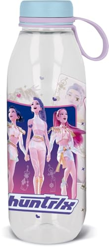 Stor Kinder Trinkflasche Kpop Demon Hunters 460ml Tritan BPA-Frei mit Tragegriff, Bruchsicher Leicht für Schule Sport Kindergarten