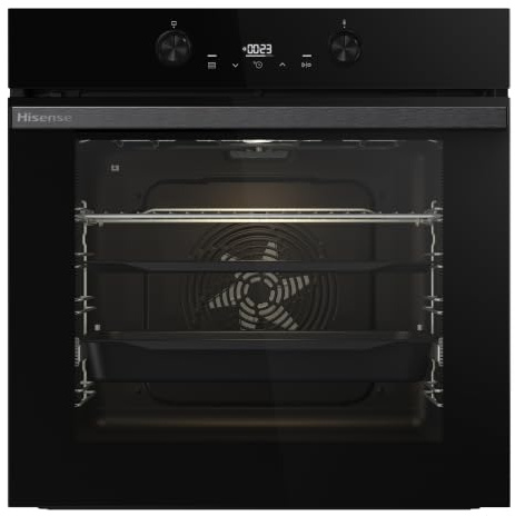 Hisense BI64223EPBG - Horno Multifunción Pirolítico, Clase A++, 78L, Fondo 57cm, Guía Telescópica, Calentamiento Rápido, Apertura Y Cierre Suave de Puerta, Air Fry, Modo Pizza, Modo Congelados, Negro