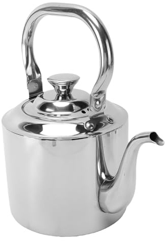 Sxhlseller 2-Liter-Teekessel für den Herd mit Herausnehmbarem Teesieb, Teekanne aus 304-Edelstahl mit Schwanenhalsauslauf und Oberem Griff für Induktions-, Gas- und Keramikherde (2L)
