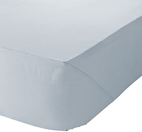 Catherine Lansfield Easy Iron Percale Combed King Fitted Sheet Duck Egg Blue