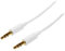 StarTech.com 1m White Slim 3.5mm Stereo Audio Cable - 3.5mm Audio Aux Stereo - Male to Male Headphone Cable - 2x 3.5mm Mini Jack (M) White (MU1MMMSWH)