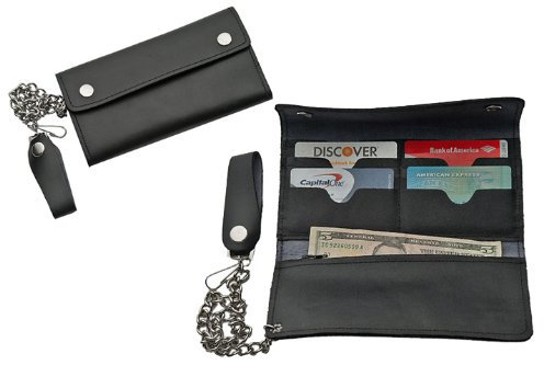 SZCO Supplies Biker-Geldbörse, 20,3 x 10,2 cm, Schwarz