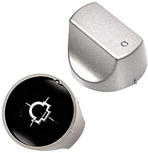 Lot de 2 boutons de contrôle pour four, cuisinière et plaques chauffantes Pour Hotpoint Hot-Ari ix - Argentés