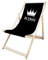 MultiBrands® Liegestuhl, Holz, ohne Armlehne, klappbar, King
