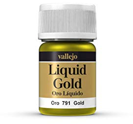 Vallejo Liquid Gold 70.791 Gold - Gold 35ml Metallicfarbe auf Alkoholbasis