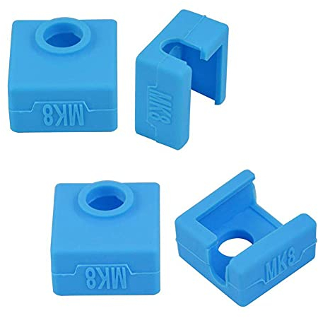 3D Drucker Heizung Block Silikon Abdeckung MK7 MK8 MK9 Hotend Heizung Schutz für Creality CR-10 10 S S4 S5 Ender 3 Anet A8 (4 Stück Blau)