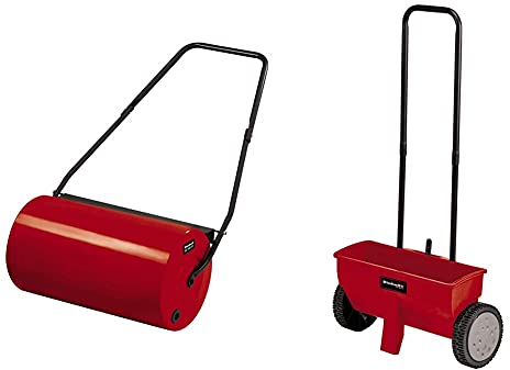 Einhell 3415302 Rullo GC Gr 57 Larghezza, 32 Cm di Diametro, possibilità di Riempimento Laterale con Chiusura, Rosso, neues Modell &1 E. Carrello SPARGITORE 12LT GC-SR12, standrard
