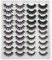 JIMIRE Lot de 20 paires de faux cils 4 styles de faux cils moelleux 3D volume faux vison