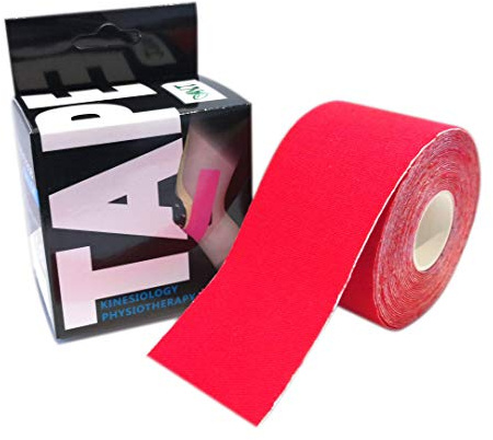 NT Kinesiology Elastic Tape | 5m x 5cm Roll of Elastic Muscle Support Tape for Exercise, Sports & Injury Recovery (Red)