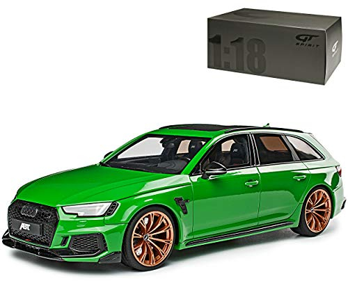 GT Spirit A-U-D-I RS4 + A4 B9 ABT Avant Kombi Viper Grün Ab 2015 Nr 798 1/18 Modell Auto mit individiuellem Wunschkennzeichen