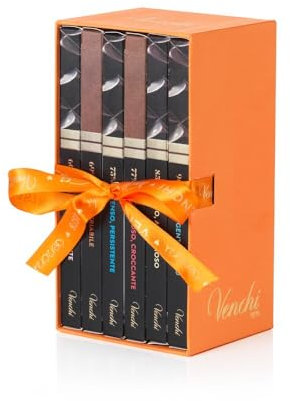 Venchi - Kit di 6 Tavolette Fondenti Assortite, 436 g - Senza Glutine - Vegano - Idea Regalo