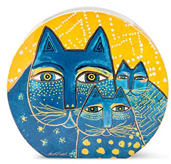 Egan Vase Laurel Burch gelb, Mehrfarbig, Small