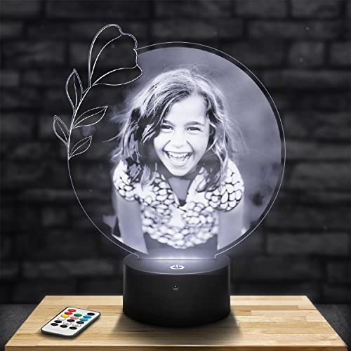 Lampephoto.fr - Personalisierte lampe mit foto und text durch Lasergravur. Geburtstagsgeschenk fotolampe Geschenkidee für weihnachten. Geschenk für Mann und Frau. 3D lampe mit Bild. Fotogeschenk
