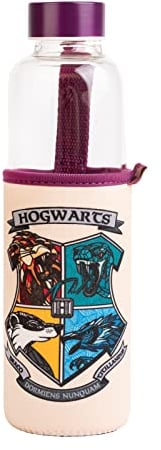 Grupo Erik Botella agua cristal Harry Potter - Botella cristal 500ml : Botella agua niños, Harry Potter regalos | Botella termica 500ml - Botellas de agua con funda protectora