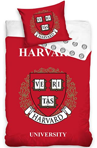 Bettwäsche Harvard, Rot, 100 % Baumwolle, Bettbezug 140 x 200 cm + Kissenbezug